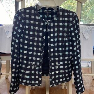 Brooks Brothers Checkered Blazer in Navy and White